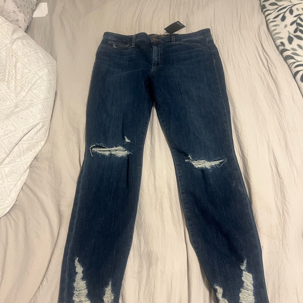 Joe's Jeans Blue Skinny Distressed Denim